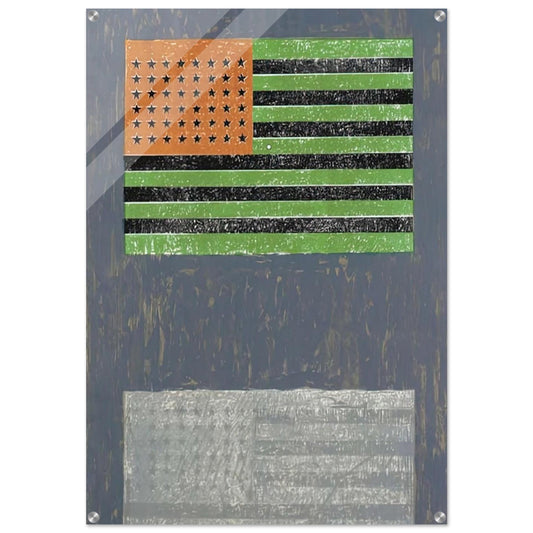 FLAGS ULAE 42 - Jasper Johns Acrylic Print - 70x100 cm / 28x40″ inches