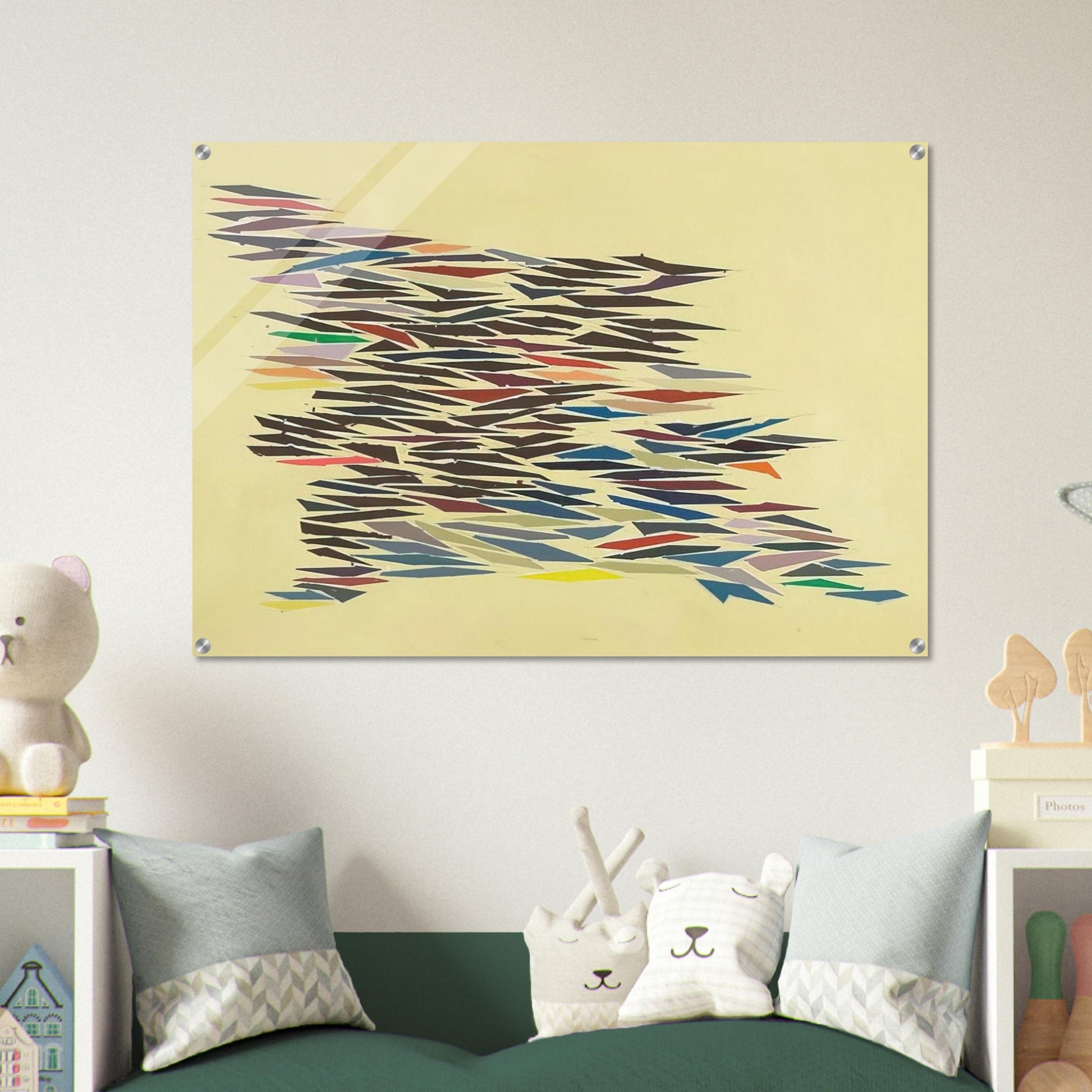 Colors with Yellow - Post-Painterly Abstraction - Robert Goodnough Acrylic Print - 70x100 cm / 28x40″ inches