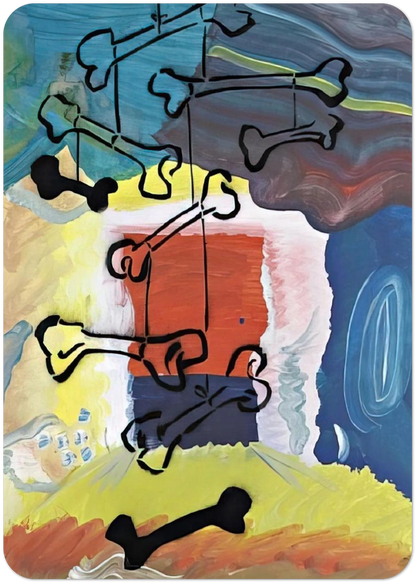 KNOCHEN MOBILE 1981 By Sigmar Polke Pack of 10 Post Cards | Sigmar Polke Post Cards | A6 (10.5 x 14.8 cm) - 4.1 x 5.8 inches