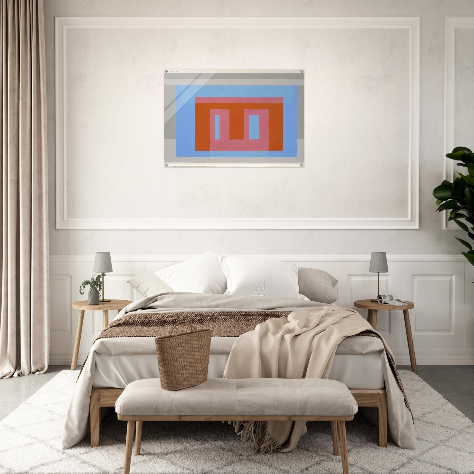 ADOBE VARIANT LUMINOUS DAY 1952 - Josef Albers Acrylic Print - 70x100 cm / 28x40″ inches | Josef Albers Wall Art | Josef Albers Prints