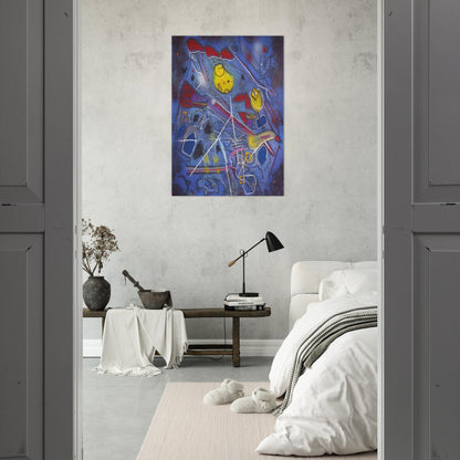 REDNESS OF BLUE 1996 - Roberto Matta Brushed Aluminum Print - 70x100 cm / 28x40 inches | Roberto Matta Aluminum Print | Roberto Matta Prints