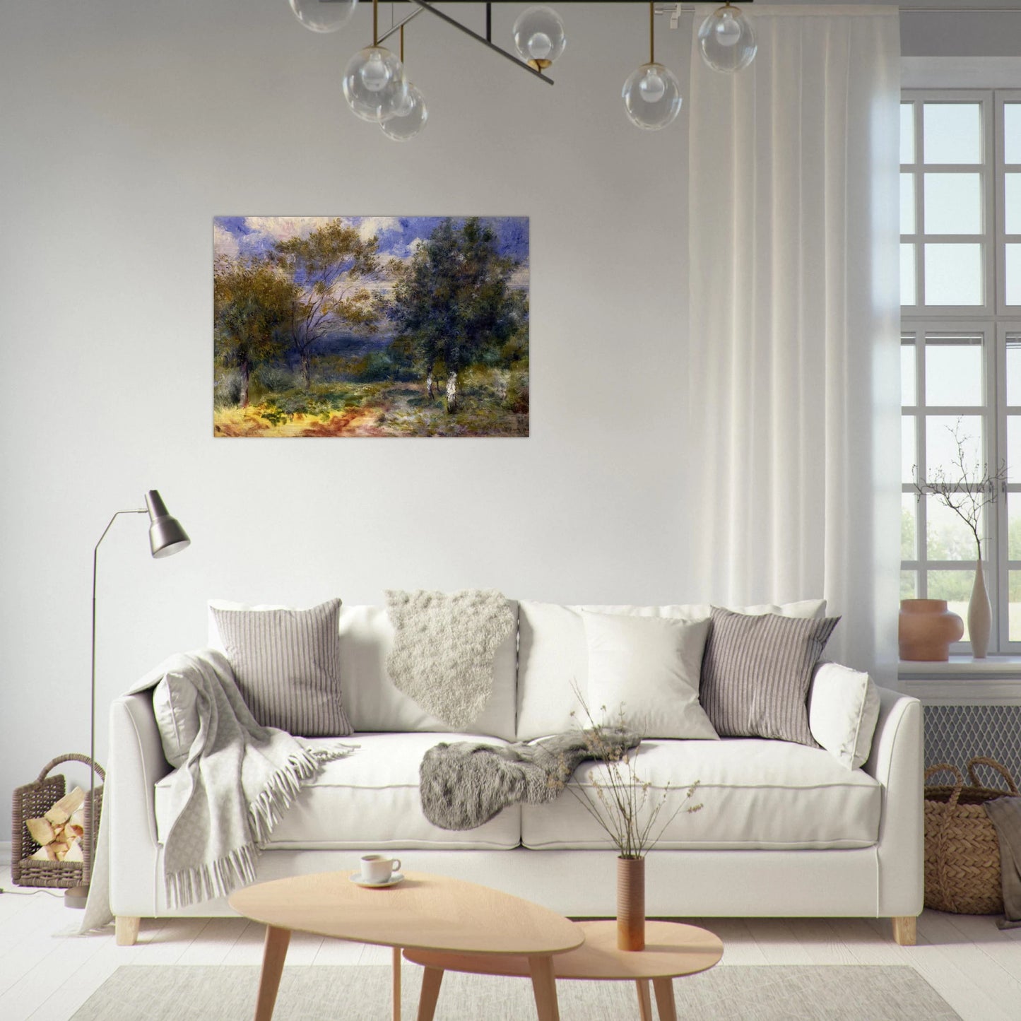 Sunny Landscape - Pierre-Auguste Renoir Brushed Aluminum Print - 70x100 cm / 28x40 inches | Pierre-Auguste Renoir Aluminum Print | Pierre-Auguste Renoir Prints