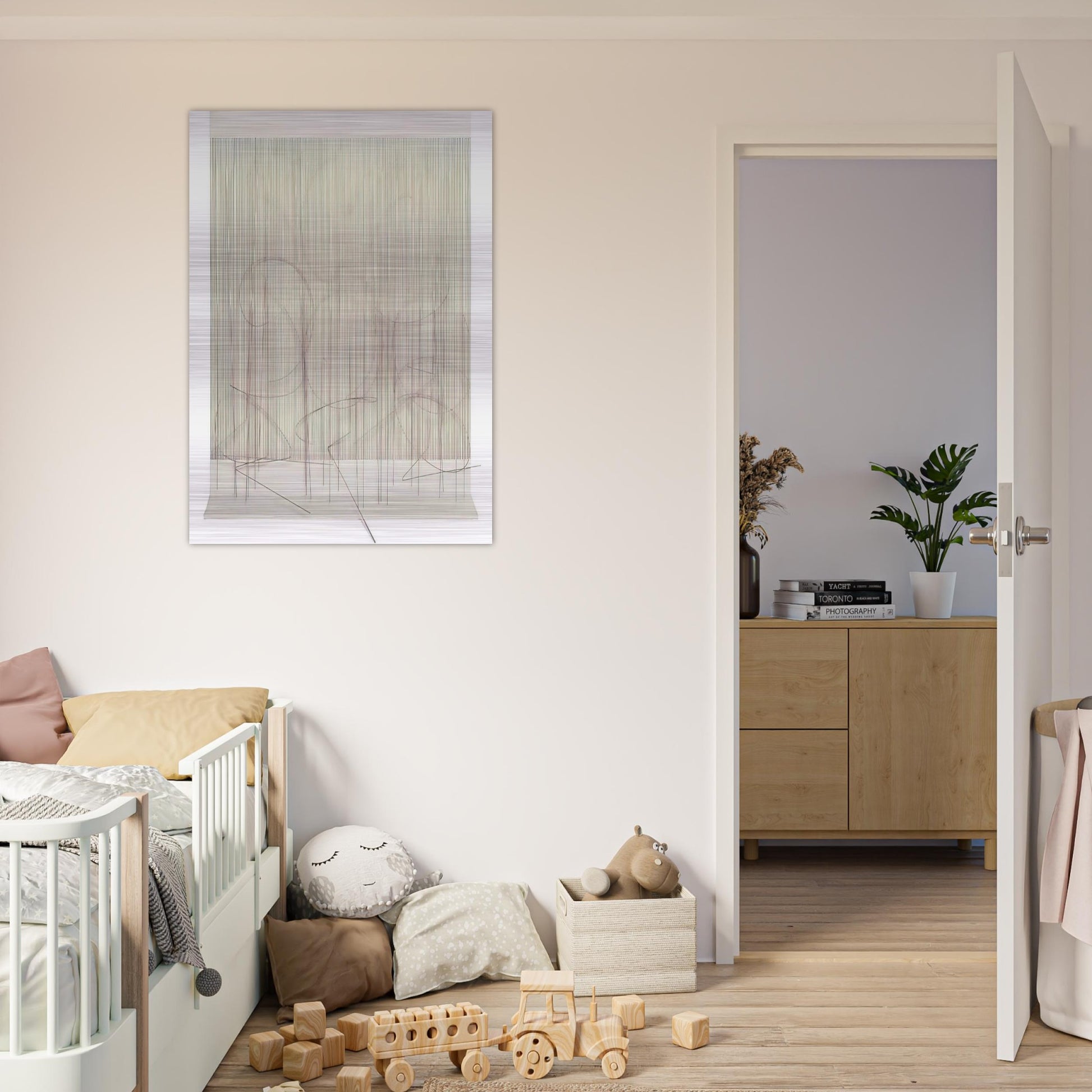 ESCRITURA ROSA PANTA - Jesus Rafael Soto Brushed Aluminum Print - 70x100 cm / 28x40 inches | Jesus Rafael Soto Aluminum Print | Jesus Rafael Soto Prints