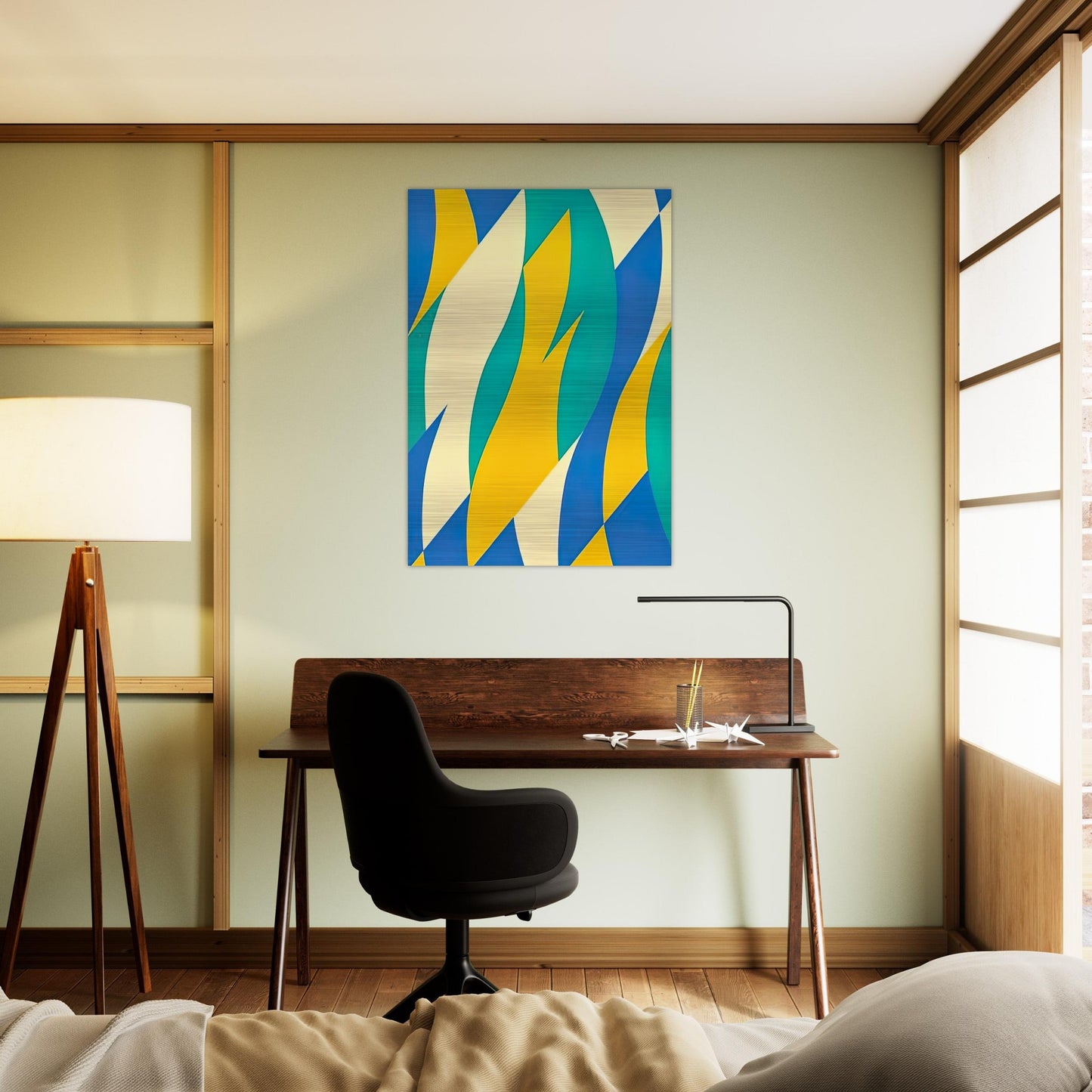 FOLD 2004 - Bridget Riley Brushed Aluminum Print - 70x100 cm / 28x40 inches | Bridget Riley Aluminum Print | Bridget Riley Prints