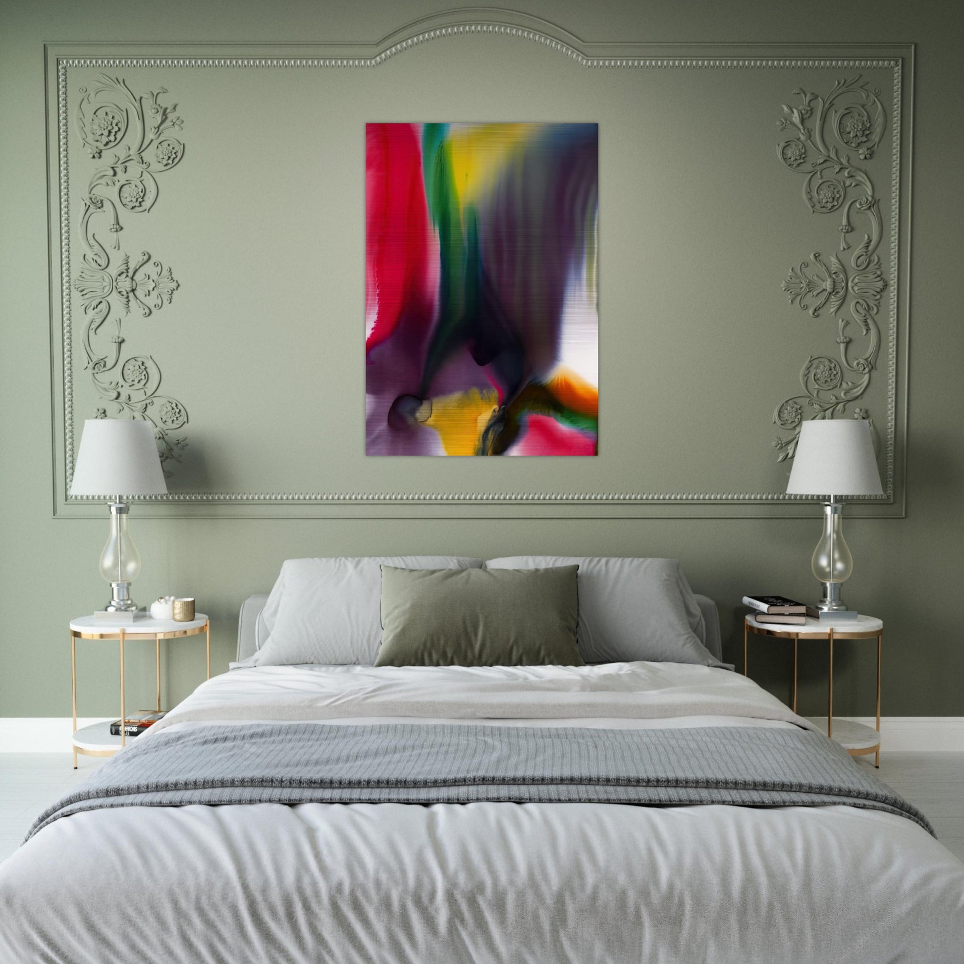 Phenomena Agate Bridge - 1978 - Paul Jenkins Brushed Aluminum Print - 70x100 cm / 28x40 inches | Paul Jenkins Aluminum Print | Paul Jenkins Prints