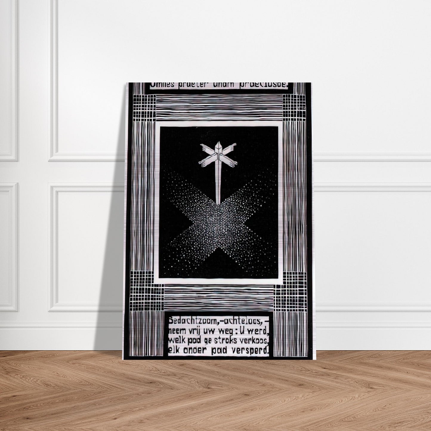 EMBLEMATA SIGNPOST - MC Escher Brushed Aluminum Print - 70x100 cm / 28x40 inches | MC Escher Aluminum Print | MC Escher Prints