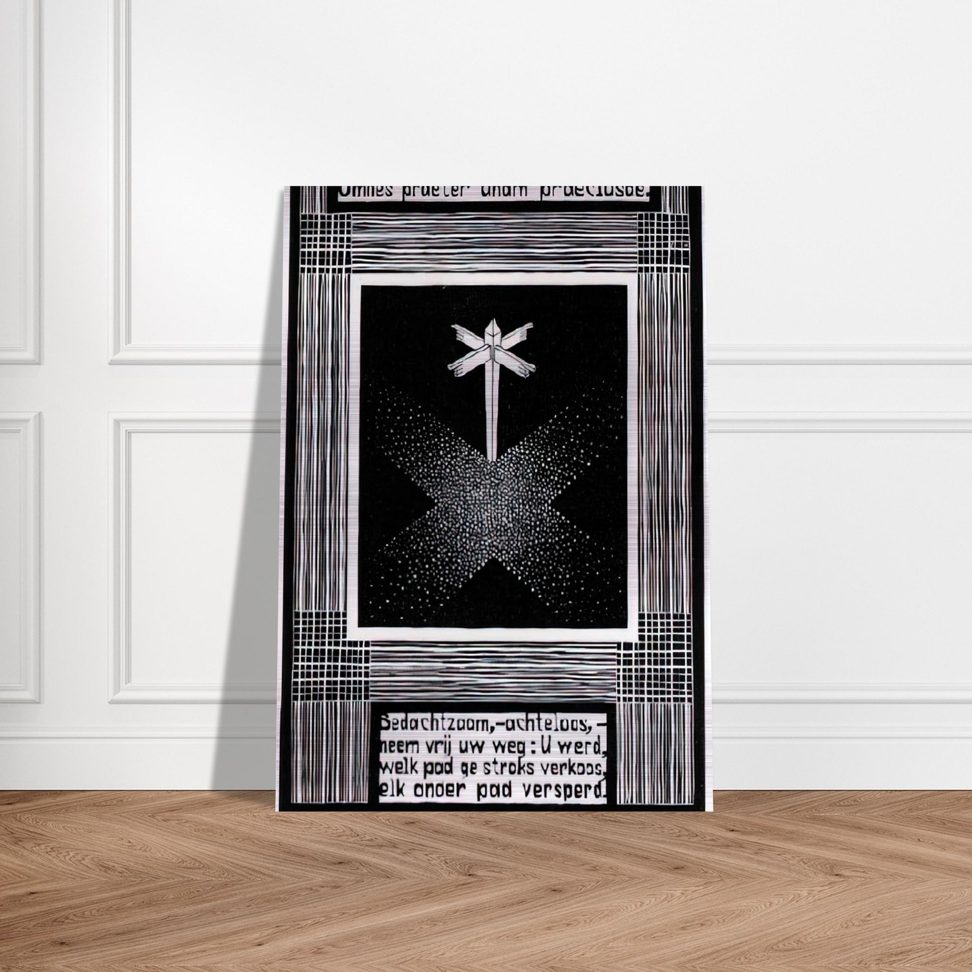 EMBLEMATA SIGNPOST - MC Escher Brushed Aluminum Print - 70x100 cm / 28x40 inches | MC Escher Aluminum Print | MC Escher Prints