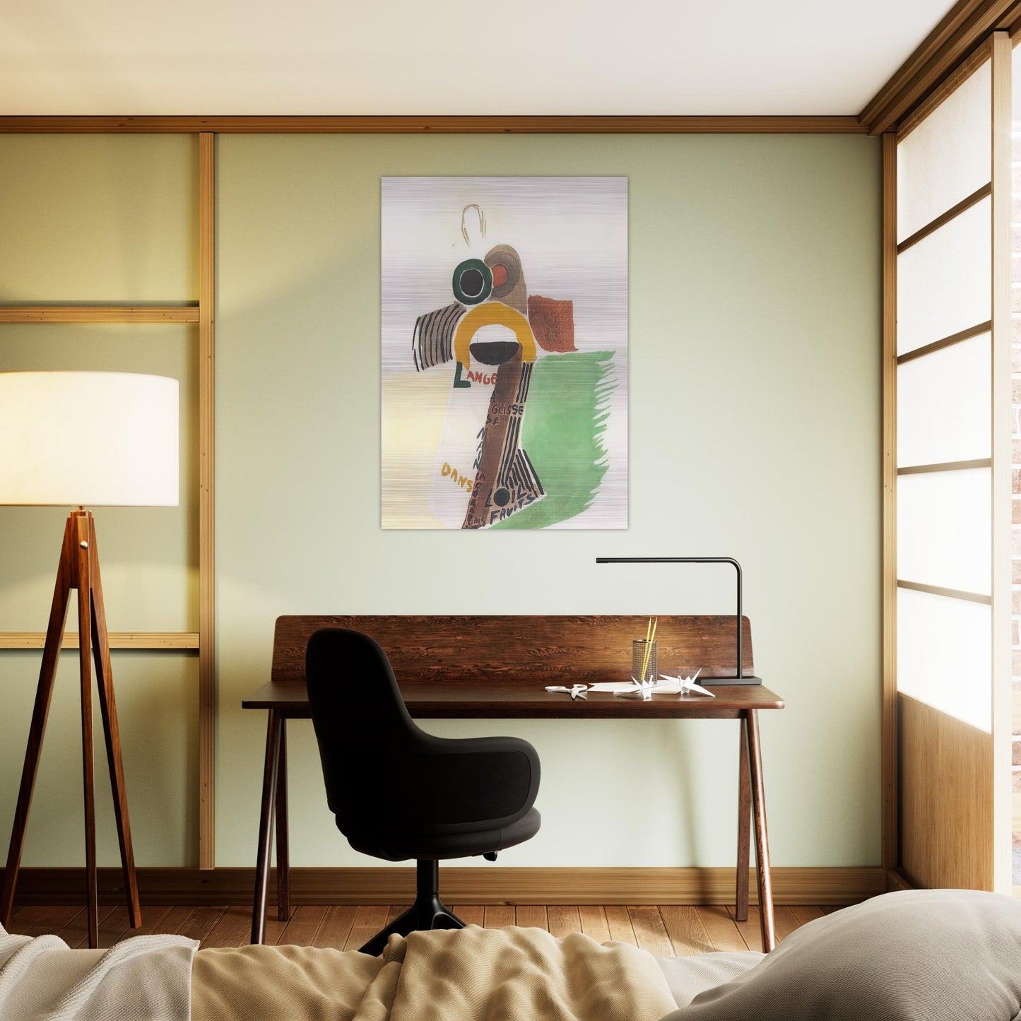 ROBE POEME L ANGE A GLISSE 1922 - Sonia Delaunay Brushed Aluminum Print - 70x100 cm / 28x40 inches | Sonia Delaunay Aluminum Print | Sonia Delaunay Prints