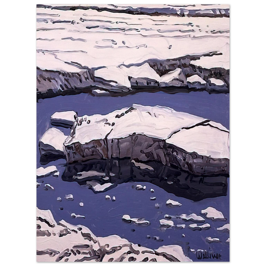 Neil Welliver - Study for Ice Flow, Allagash - 1996  75x100 cm / 30x40inches Fine Art Poster