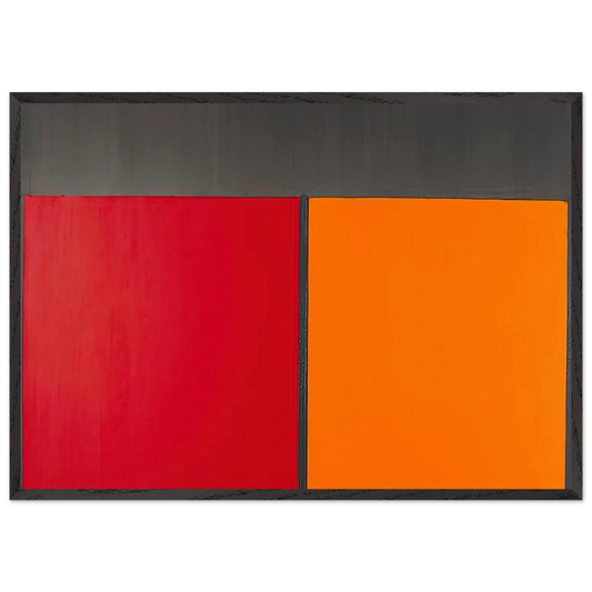 151067 - 1967 - John Hoyland 70x100 cm / 28x40 inches Framed Art Print – Black Wooden Frame