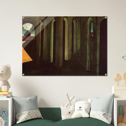 THE ANXIOUS JOURNEY 1913 - Giorgio de Chirico Acrylic Print - 70x100 cm / 28x40″ inches