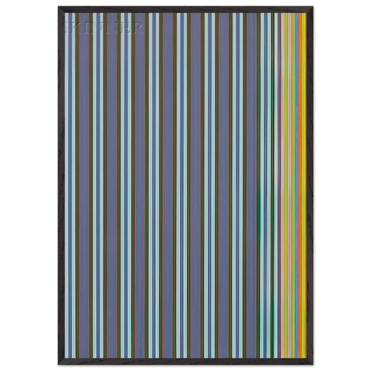 Jack-in-the-Box - 1969 - Gene Davis 70x100 cm / 28x40 inches Framed Art Print – Black Wooden Frame