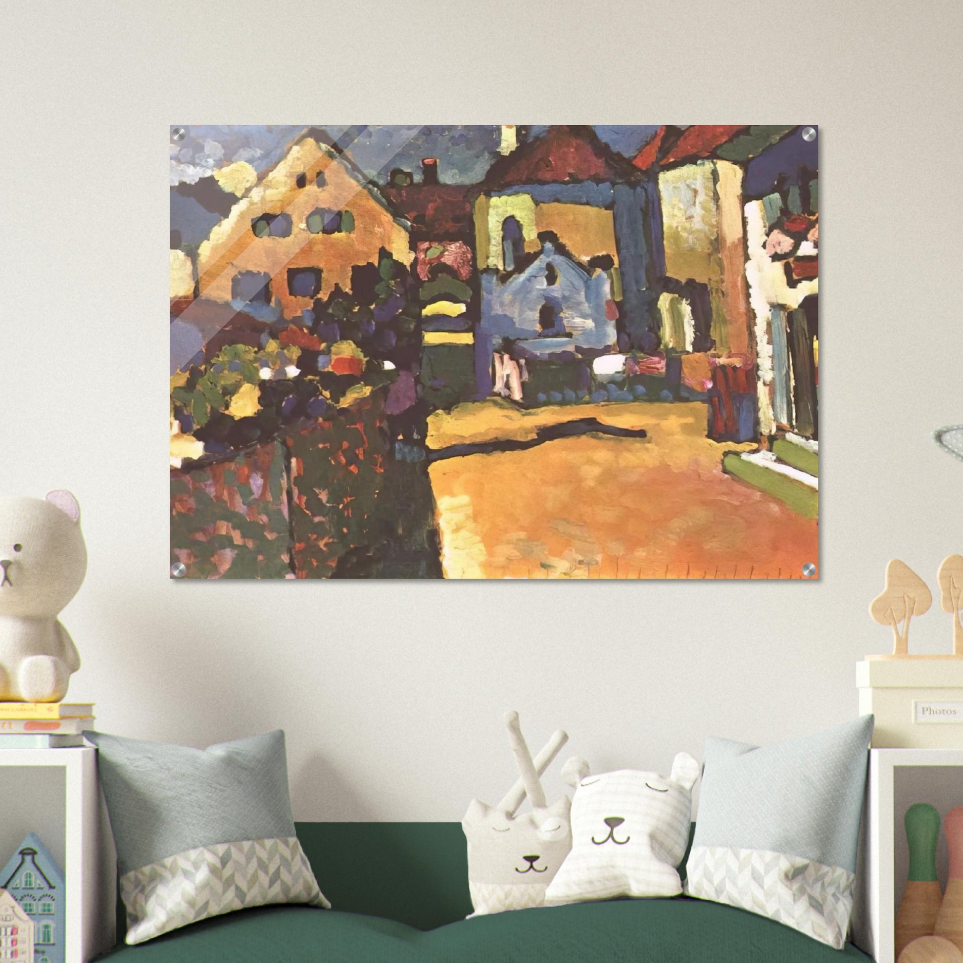 GRUNGASSE IN MURNAU 1909 - Wassily Kandinsky Acrylic Print - 70x100 cm / 28x40″ inches