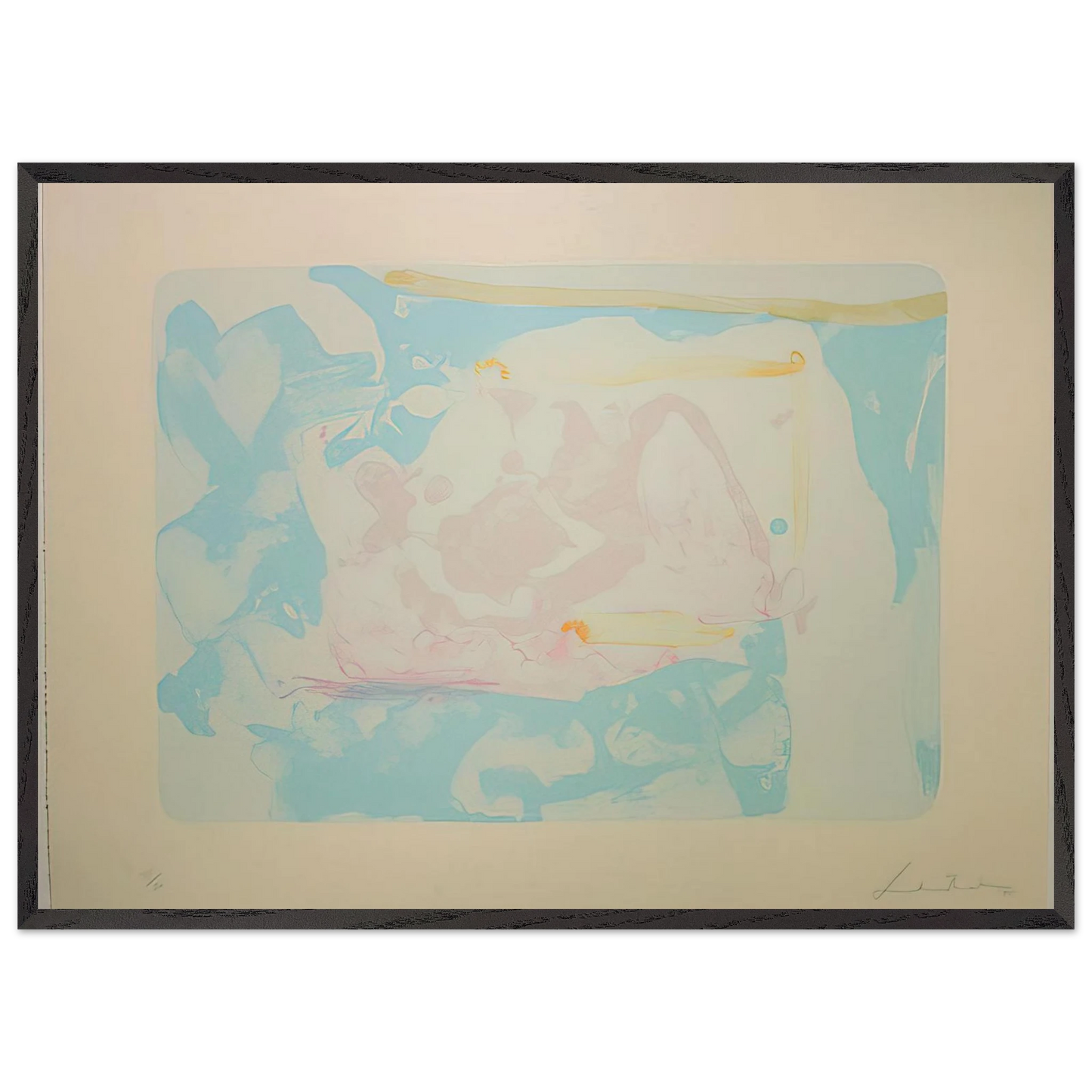 Helen Frankenthaler - Reflections III - 1995 Wall art - 21x29.7 cm / 8x12" - Fine Art Poster-canvas - -