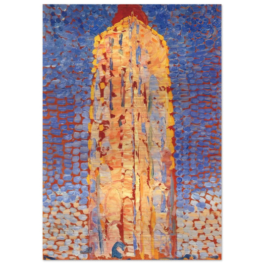 Lighthouse in Westkapelle - Piet Mondrian Brushed Aluminum Print - 70x100 cm / 28x40 inches | Piet Mondrian Aluminum Print | Piet Mondrian Prints