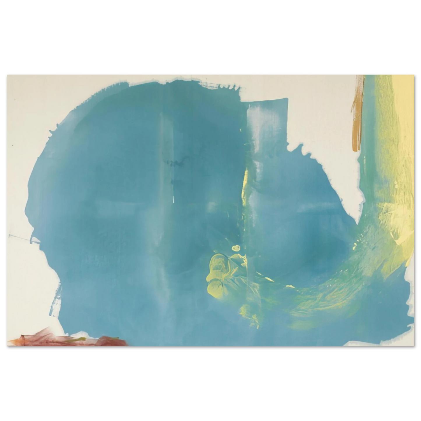 Helen Frankenthaler - Where Necessary - 1977 Wall art - 20x25 cm / 8x10 inches - Premium Wooden Framed Poster With Fine Art Paper-canvas - Wood frame