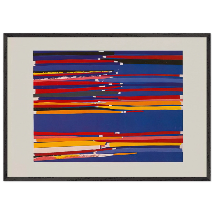 Untitled - 1978 N11 - Piero Dorazio 70x100 cm / 28x40 inches Framed Art Print – Black Wooden Frame