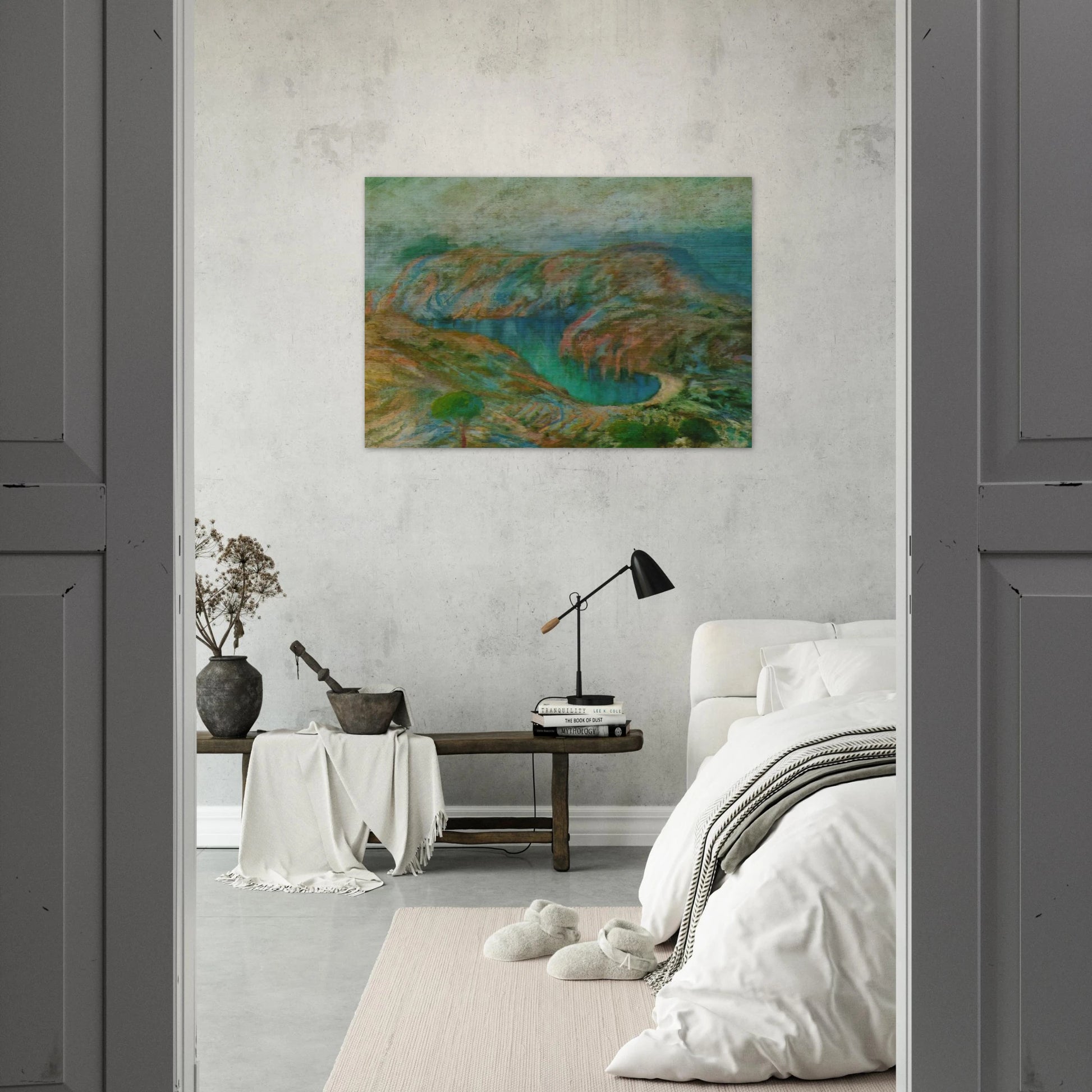 CALANQUE JONCULS CADAQUES - Salvador Dali Brushed Aluminum Print - 70x100 cm / 28x40 inches | Salvador Dali Aluminum Print | Salvador Dali Prints