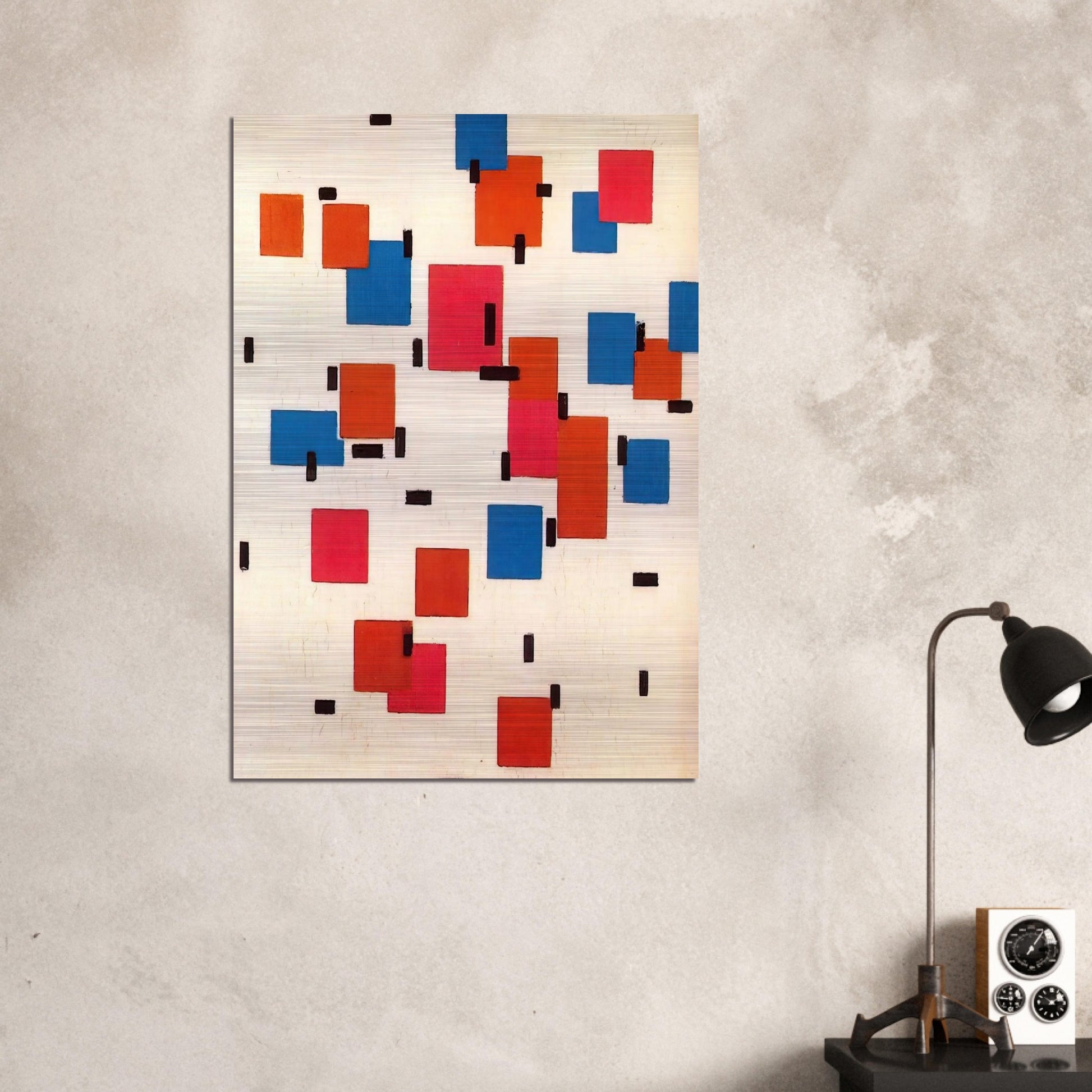 Composition in Color A - Piet Mondrian Brushed Aluminum Print - 70x100 cm / 28x40 inches | Piet Mondrian Aluminum Print | Piet Mondrian Prints