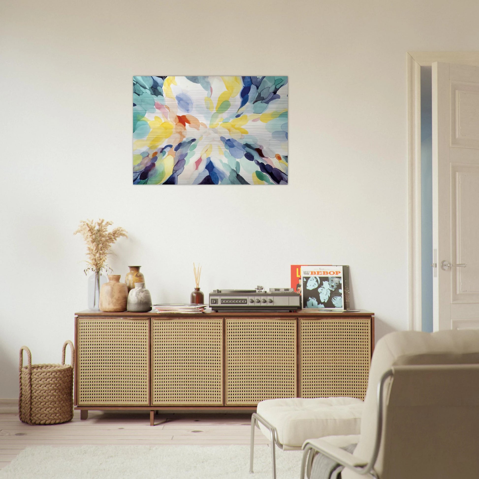 Wheel of Day - Alice Baber Brushed Aluminum Print - 70x100 cm / 28x40 inches | Alice Baber Aluminum Print | Alice Baber Prints