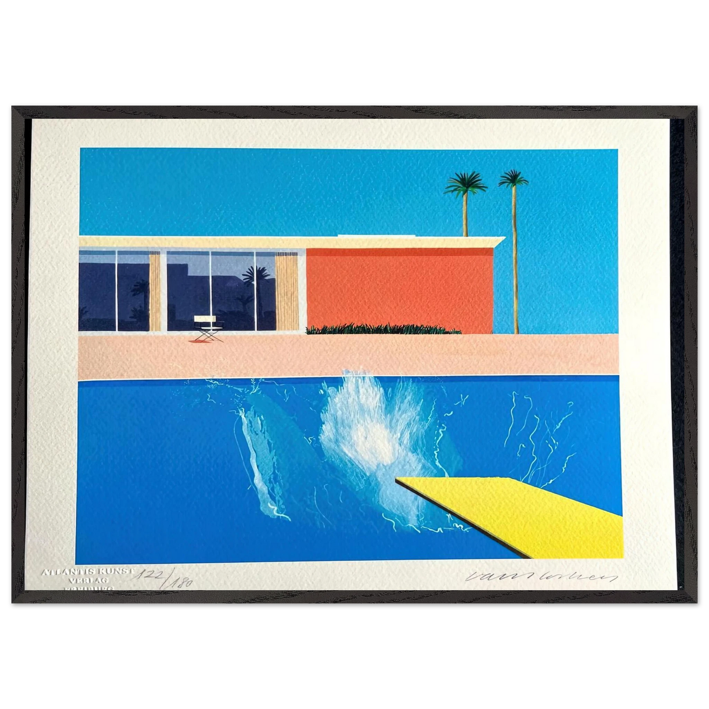 David Hockney - David Hockney Wall art - 20x25 cm / 8x10 inches - Premium Wooden Framed Poster With Fine Art Paper-canvas - Black frame