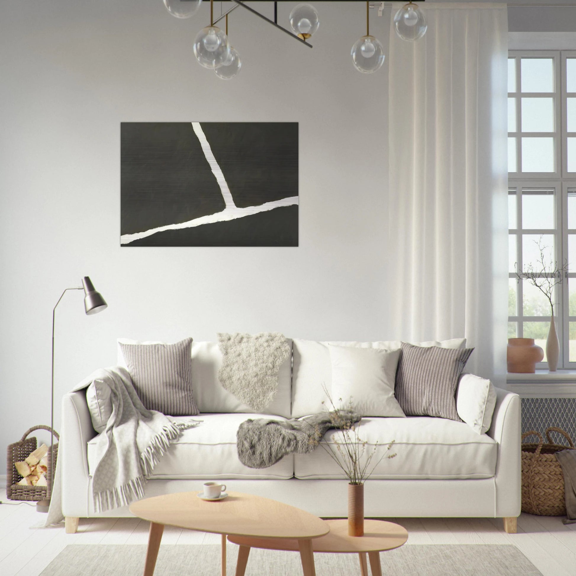 Krijtlijnen HV - 1977 - Ralston Crawford Brushed Aluminum Print - 70x100 cm / 28x40 inches | Ralston Crawford Aluminum Print | Ralston Crawford Prints