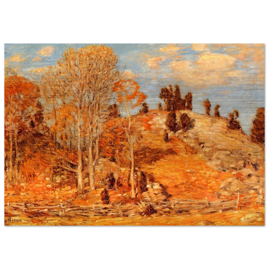 The Cedar Lot, Old Lyme - Childe Hassam Brushed Aluminum Print - 70x100 cm / 28x40 inches | Childe Hassam Aluminum Print | Childe Hassam Prints