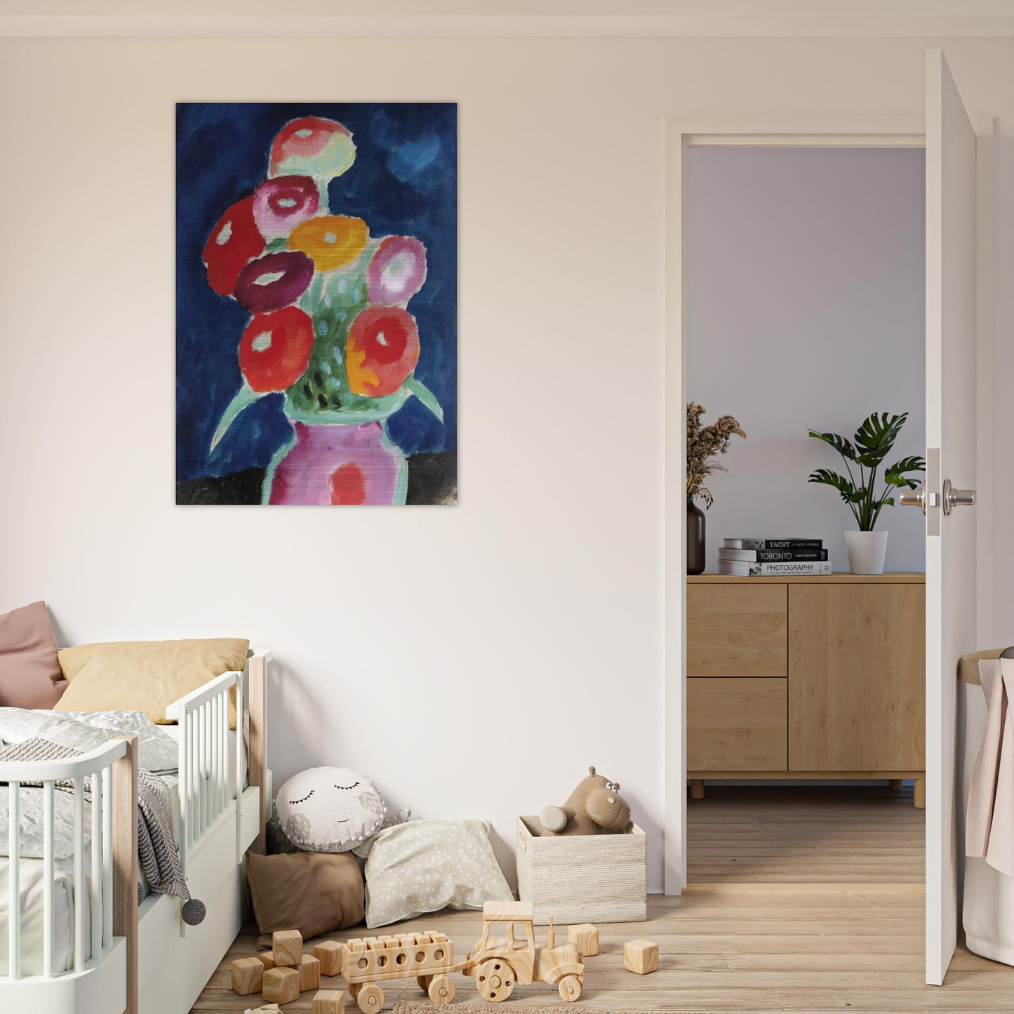 BLUMEN IN EINER VASE 1918 - Alexej von Jawlensky Brushed Aluminum Print - 70x100 cm / 28x40 inches | Alexej von Jawlensky Aluminum Print | Alexej von Jawlensky Prints