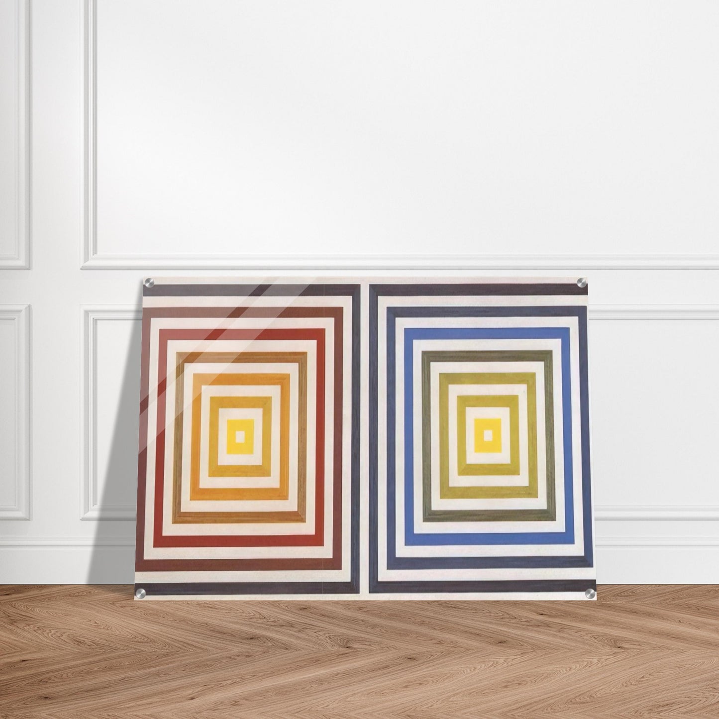 From Yellow to Violet - 1956 - Francois Morellet Acrylic Print - 70x100 cm / 28x40″ inches
