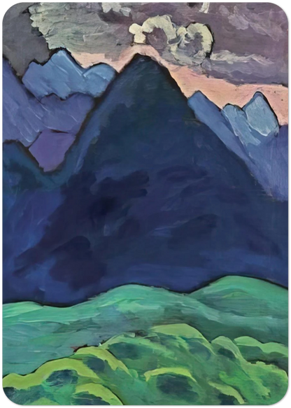 BLAUER KEGELBERG 1930 By Gabriele Munter Pack of 10 Post Cards | Gabriele Munter Post Cards | A6 (10.5 x 14.8 cm) - 4.1 x 5.8 inches