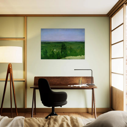 View on Moscow from Sparrow Hills - Arkhyp Kuindzhi Brushed Aluminum Print - 70x100 cm / 28x40 inches | Arkhyp Kuindzhi Aluminum Print | Arkhyp Kuindzhi Prints