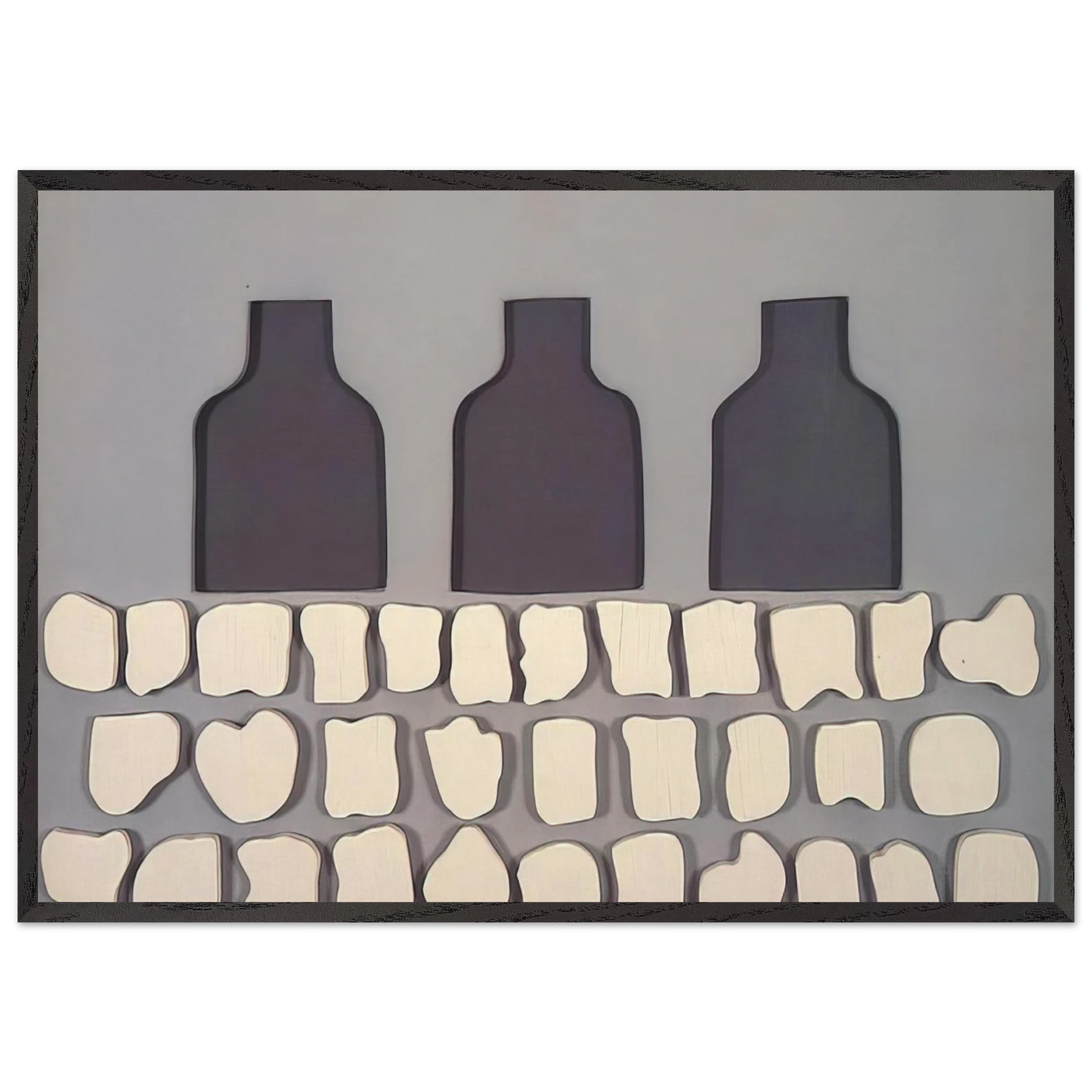 The Three Doors - 1959 - Forrest Bess 70x100 cm / 28x40 inches Framed Art Print – Black Wooden Frame
