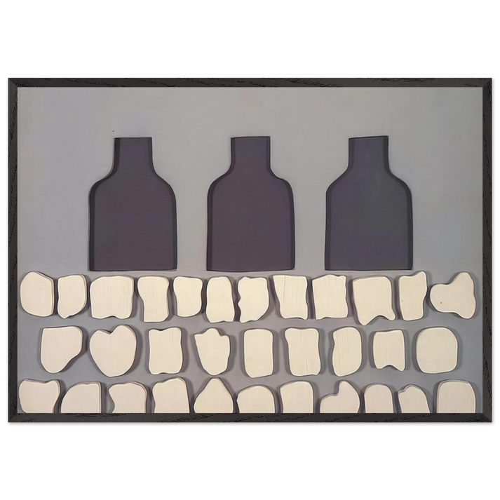The Three Doors - 1959 - Forrest Bess 70x100 cm / 28x40 inches Framed Art Print – Black Wooden Frame
