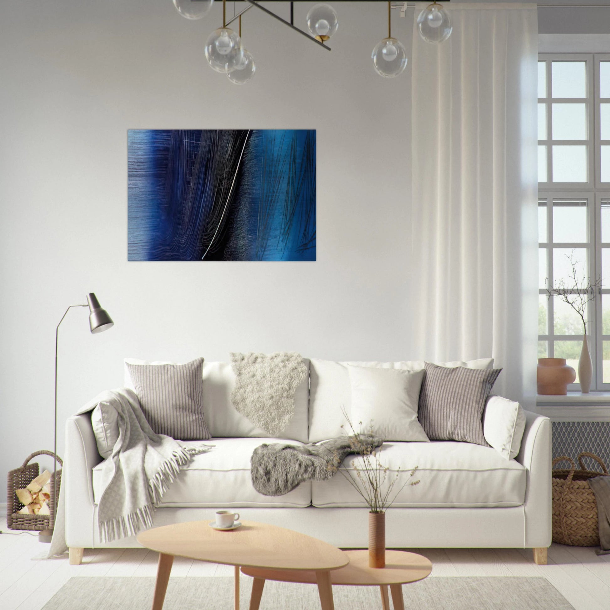 Untitled T1962-L7 - 1962 - Hans Hartung Brushed Aluminum Print - 70x100 cm / 28x40 inches | Hans Hartung Aluminum Print | Hans Hartung Prints