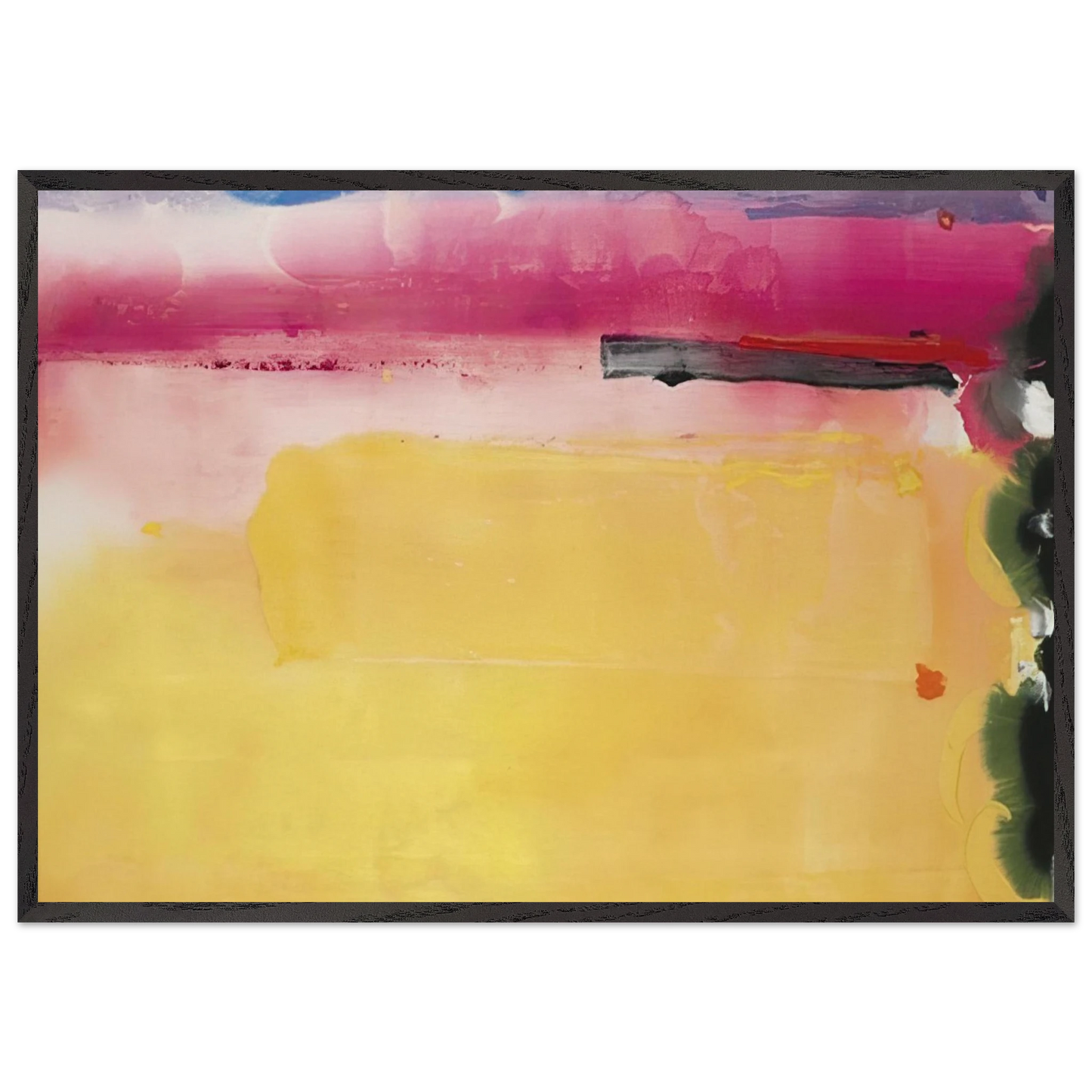 Black-Eyed Susan - 1988 - Helen Frankenthaler 70x100 cm / 28x40 inches Framed Art Print – Black Wooden Frame