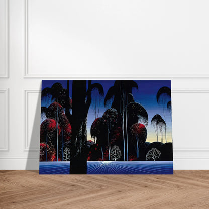 Dark Silence - Eyvind Earle Brushed Aluminum Print - 70x100 cm / 28x40 inches | Eyvind Earle Aluminum Print | Eyvind Earle Prints