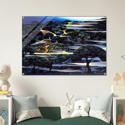 Garden of Eden - Eyvind Earle Acrylic Print - 70x100 cm / 28x40″ inches | Eyvind Earle Wall Art | Eyvind Earle Prints
