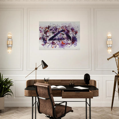 Untitled  SF220S  - Sam Francis Brushed Aluminum Print - 70x100 cm / 28x40 inches | Sam Francis Aluminum Print | Sam Francis Prints