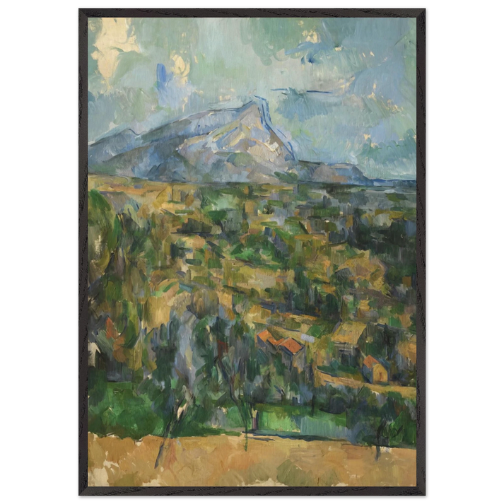Mont Sainte Victoire - Paul Cezanne 70x100 cm / 28x40 inches Framed Art Print – Black Wooden Frame