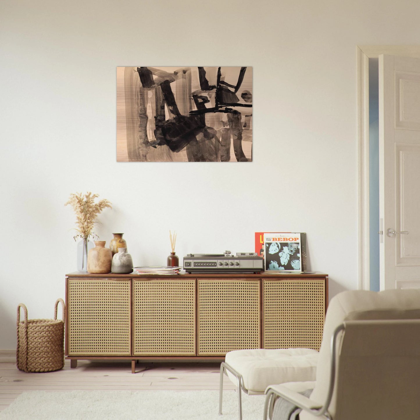 Untitled - Abstract Expressionism - Nasreen Mohamedi Brushed Aluminum Print - 70x100 cm / 28x40 inches | Nasreen Mohamedi Aluminum Print | Nasreen Mohamedi Prints