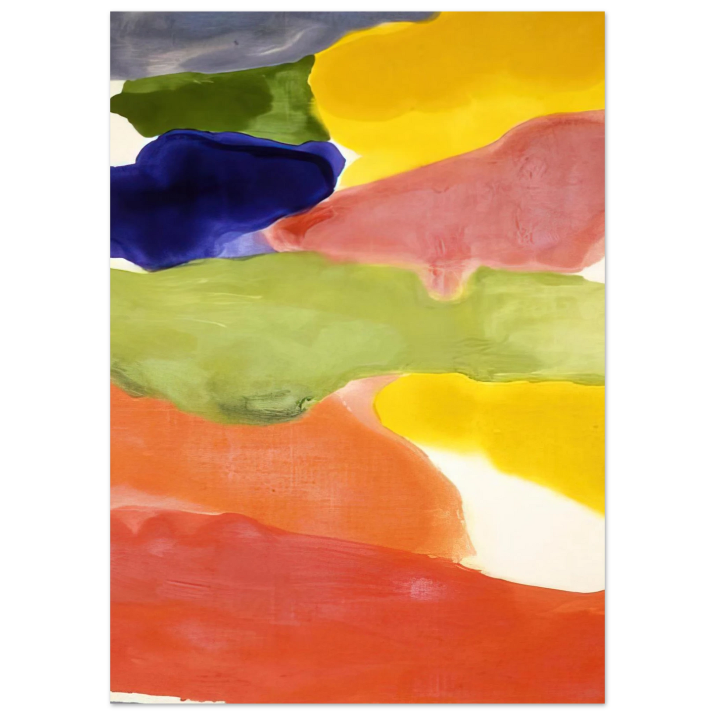Helen Frankenthaler - Tutti-Fruitti - 1966 Wall art - 50x70 cm / 20x28 inches - Premium Wooden Framed Poster With Fine Art Paper-canvas - Black frame