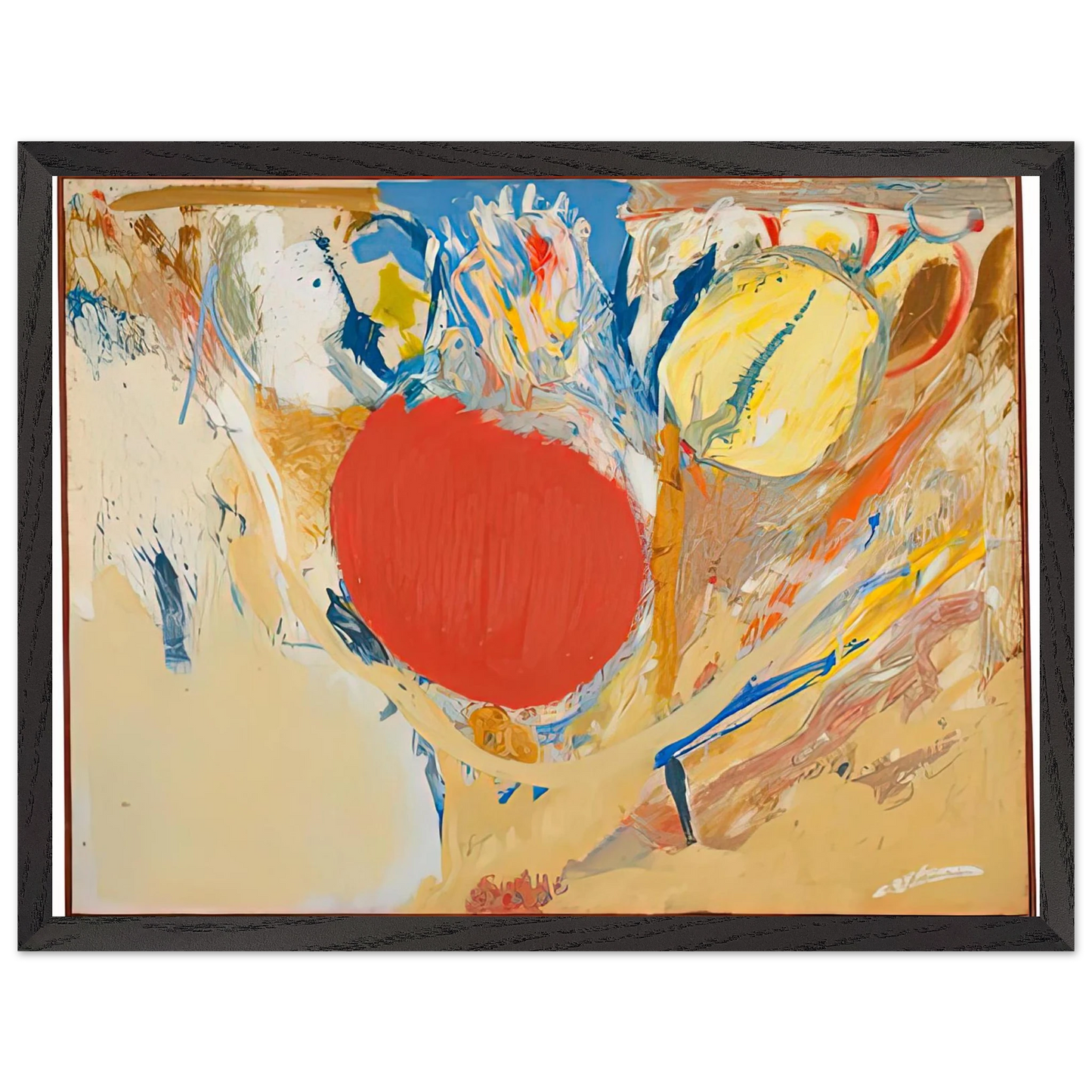 Helen Frankenthaler - Break Through, 1956- Wall Art - 30x40 cm / 12x16 inches - Fine Art Poster-canvas - -