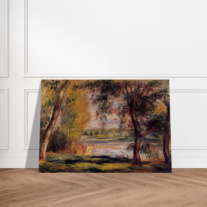 Trees by the Water - Pierre-Auguste Renoir Brushed Aluminum Print - 70x100 cm / 28x40 inches | Pierre-Auguste Renoir Aluminum Print | Pierre-Auguste Renoir Prints