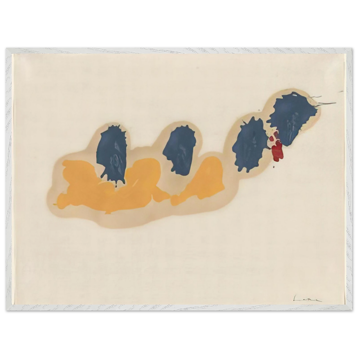 Helen Frankenthaler - April IV - 1960 Wall art - A1 (59.4 x 84.1  cm) - Premium Wooden Framed Poster With Fine Art Paper-canvas - Black frame