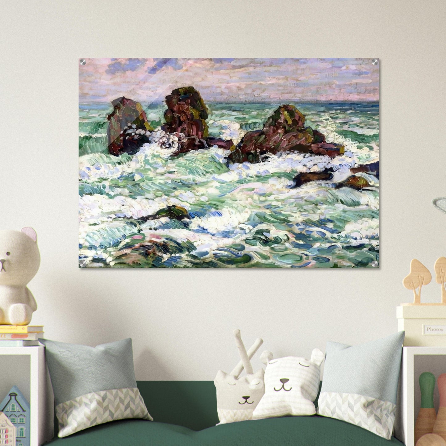 THE ROCKS 1908 - Theo van Rysselberghe Acrylic Print - 70x100 cm / 28x40″ inches