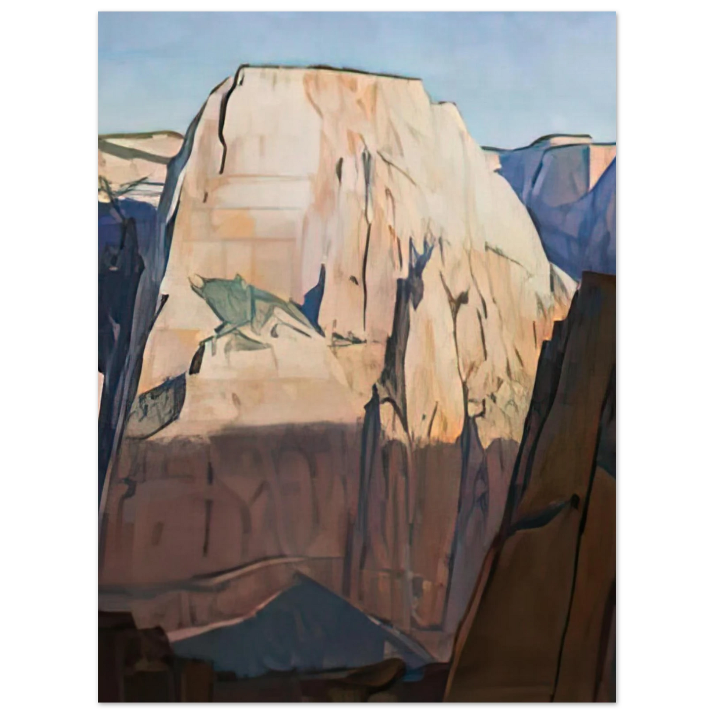 Maynard Dixon - GREAT WHITE THRONE ZION CANYON UTAH 1933 Wall art - 60x80 cm / 24x32 inches - Fine Art Poster-canvas - -