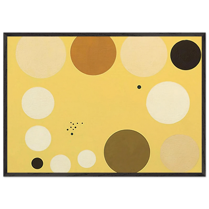 Carta celeste en amarillo n 1 - 1953 1 - Lolo Soldevilla 70x100 cm / 28x40 inches Framed Art Print – Black Wooden Frame