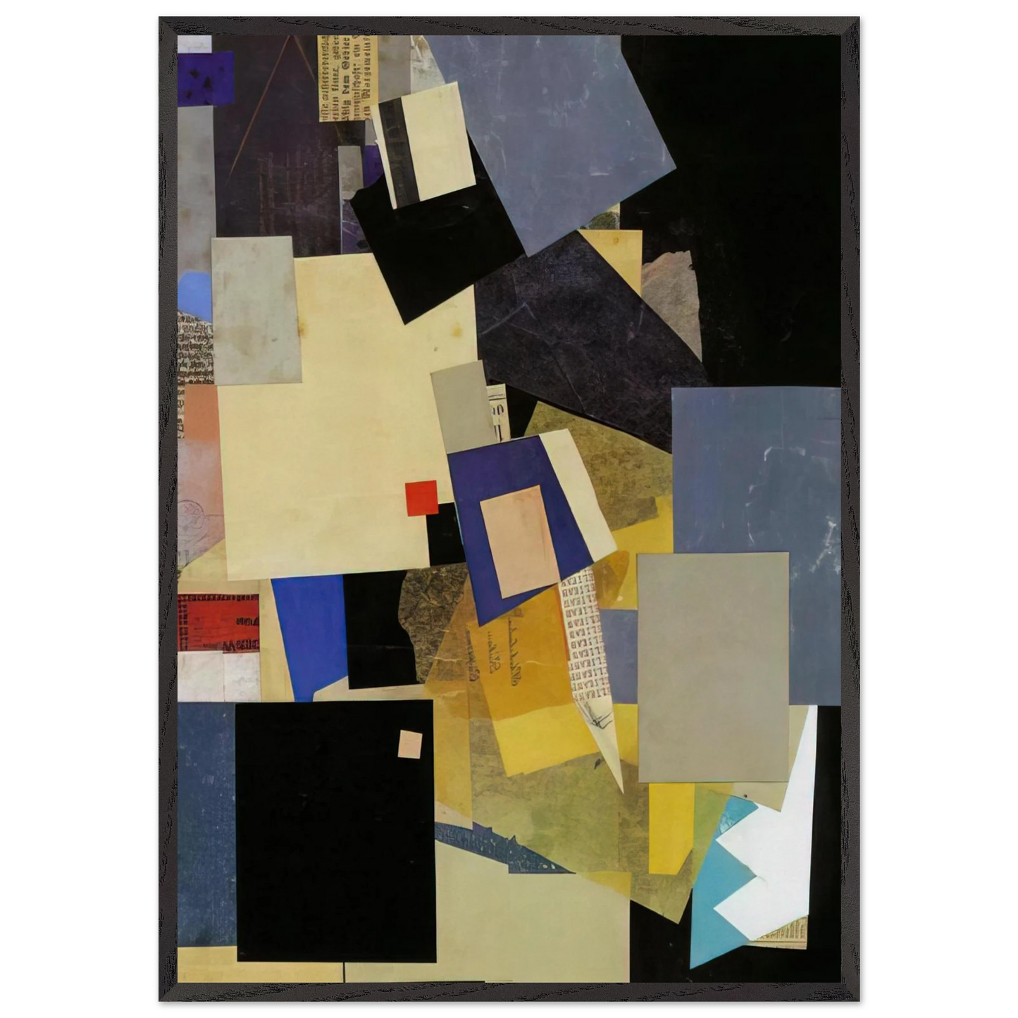 ELIKAN 1925 - Kurt Schwitters 70x100 cm / 28x40 inches Framed Art Print – Black Wooden Frame