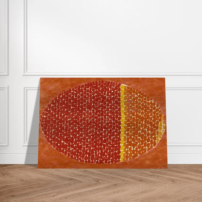 SNOOPY SEES EARTH WRAPPED IN SUNSET 1970 - Alma Woodsey Thomas Brushed Aluminum Print - 70x100 cm / 28x40 inches | Alma Woodsey Thomas Aluminum Print | Alma Woodsey Thomas Prints