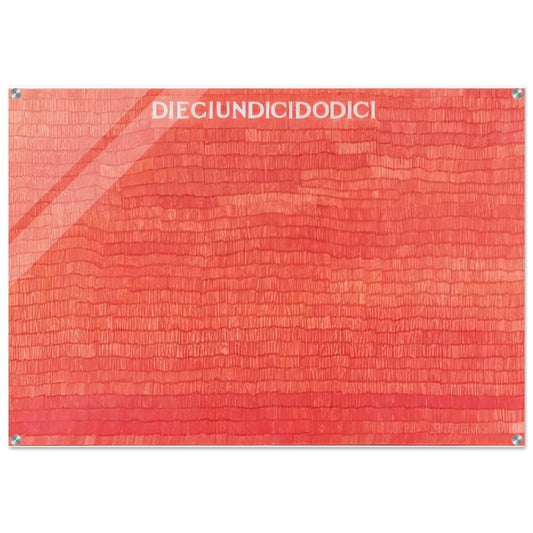 DIECIUNDICIDODICI 1980 - Alighiero Boetti Acrylic Print - 70x100 cm / 28x40″ inches